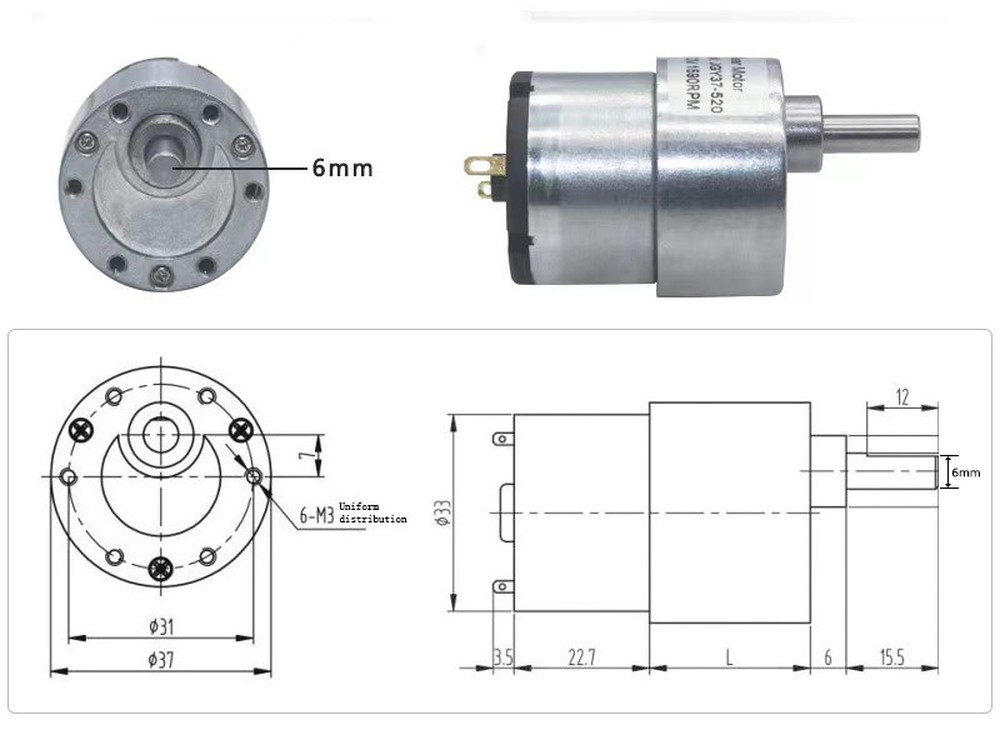 37mm motor 37mm motor